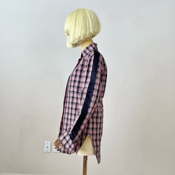Burberry Plaid Button-Up Shirt - Pink and Black SZ XS - Picture 2 of 9